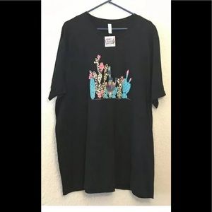 Bella Canvas cheetah cactus animal print black